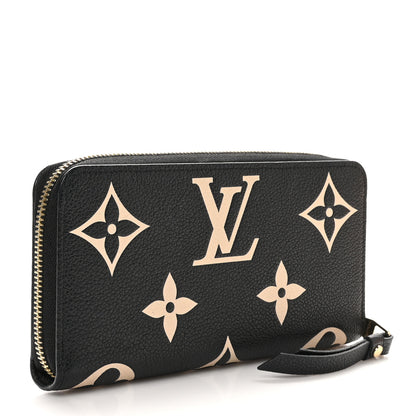 Louis Vuitton Empreinte Monogram Giant Zippy Wallet Black Beige 3 of 8