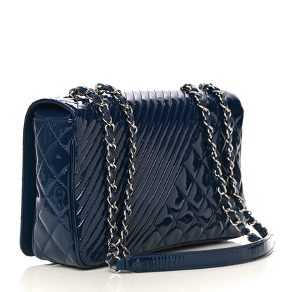 Chanel Patent Quilted Small Coco Boy Flap Navy 3 of 12