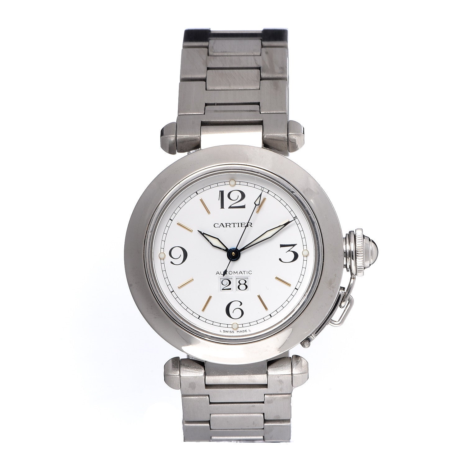 Cartier Stainless Steel 35mm Pasha C Big Date Automatic Watch 1 of 7