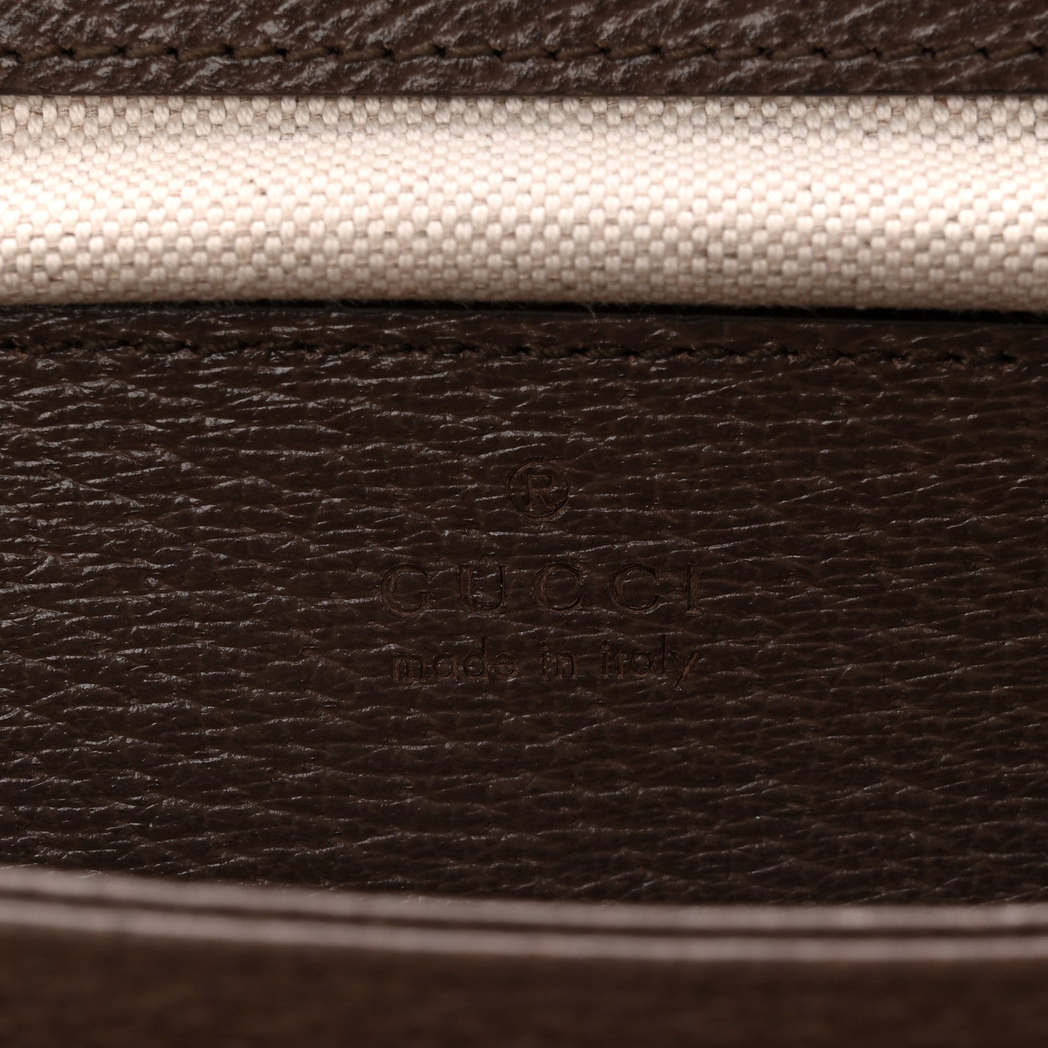 Gucci Monogram Jumbo GG Textured Dollar Calfskin Web Small Ophidia Chain Shoulder Bag Camel Ebony New Acero 6 of 10