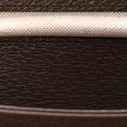 Gucci Monogram Jumbo GG Textured Dollar Calfskin Web Small Ophidia Chain Shoulder Bag Camel Ebony New Acero 6 of 10
