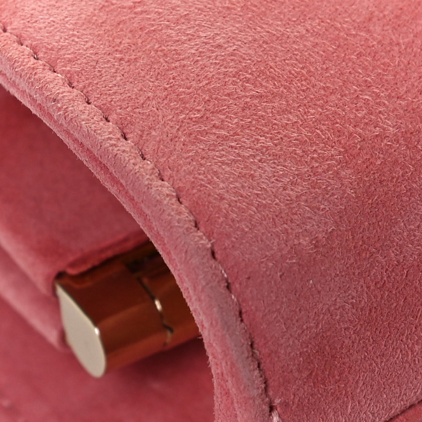 Suede Crystal Embellished Venus Clutch Pink