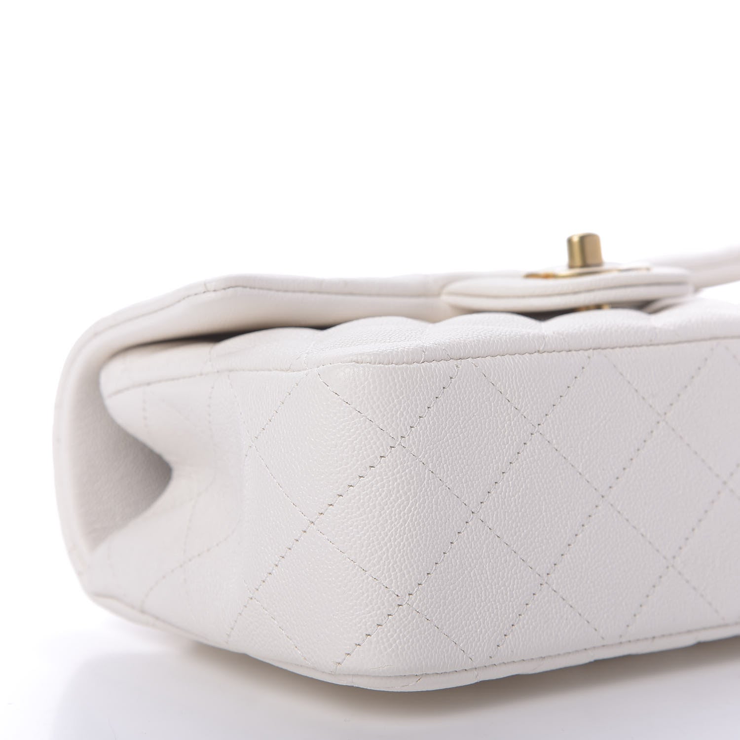 Chanel Caviar Quilted Mini Top Handle Rectangular Flap White 6 of 9
