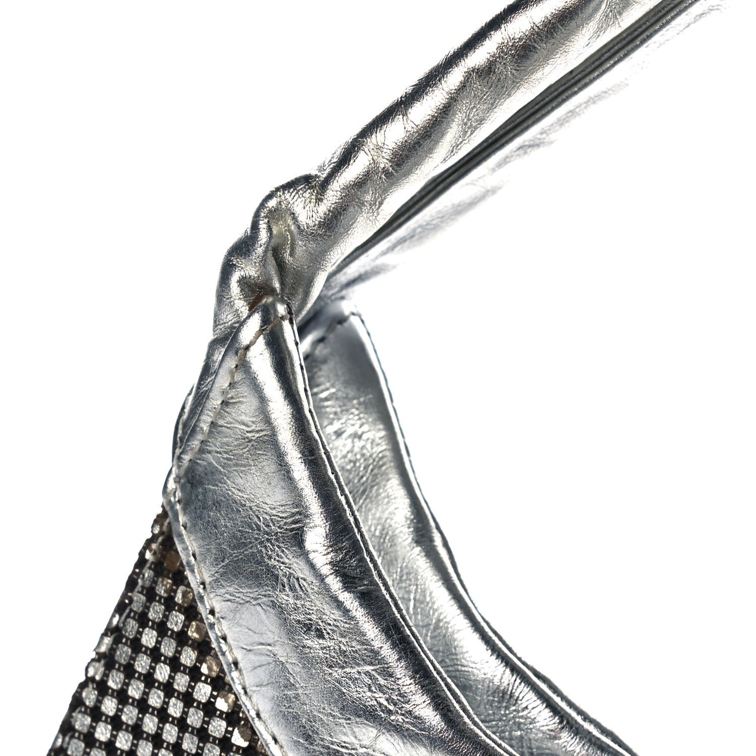 Chanel Metallic Perforated Lambskin Hollywood Hobo Silver 12 of 15