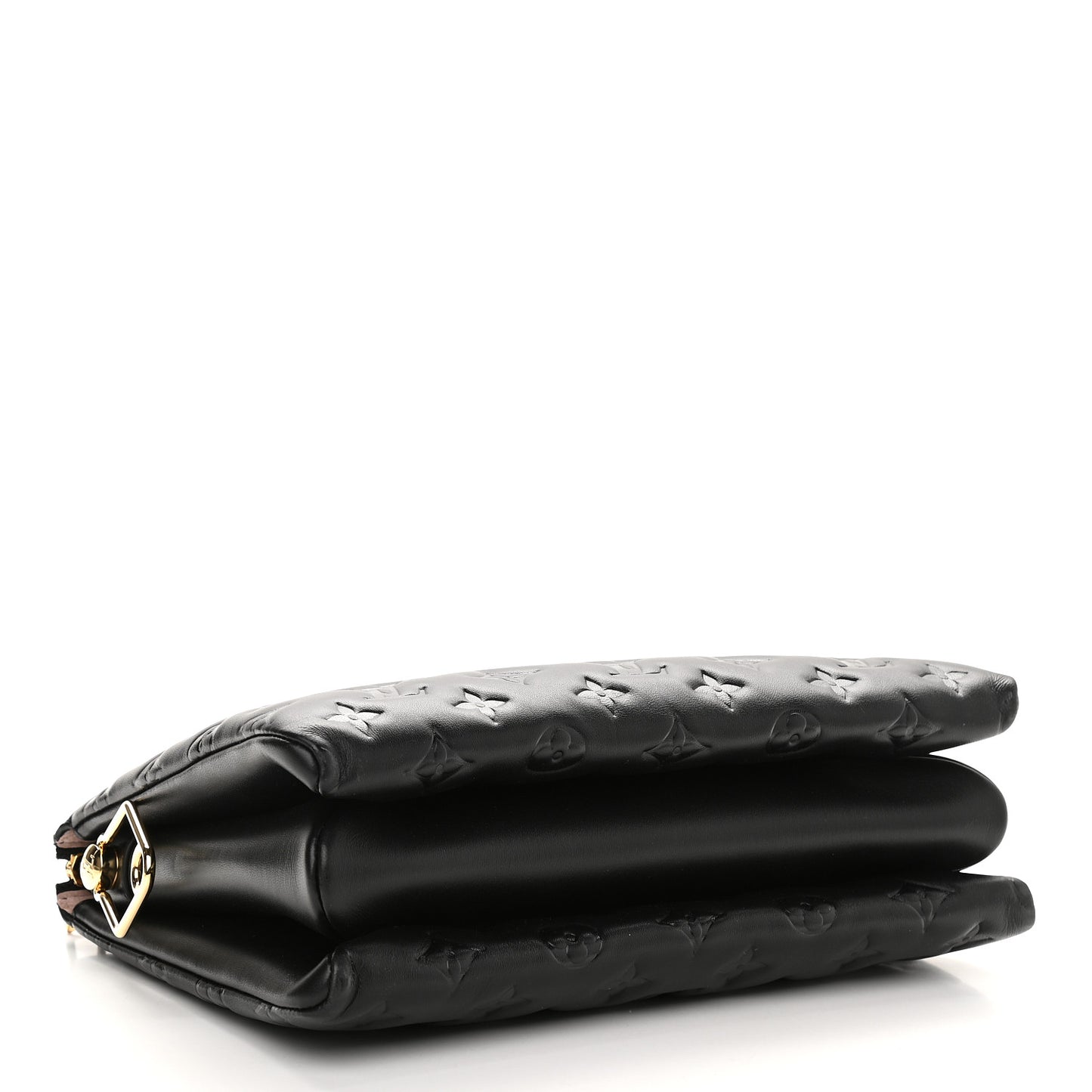Lambskin Embossed Monogram Coussin PM Black