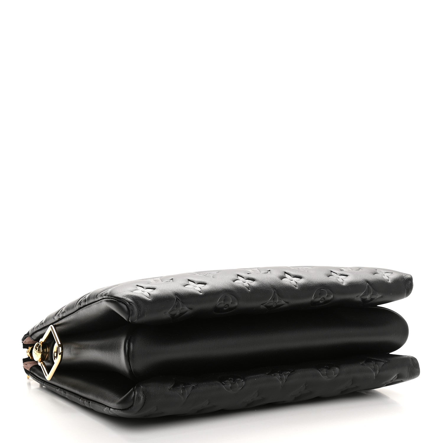 Louis Vuitton Lambskin Embossed Monogram Coussin PM Black 3 of 7