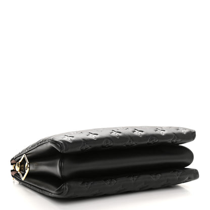 Louis Vuitton Lambskin Embossed Monogram Coussin PM Black 3 of 7