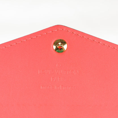 Louis Vuitton Vernis Sarah Wallet NM Rose Litchi 6 of 7