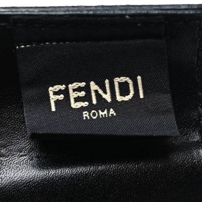 Fendi Recycled Plastic Vitello Liberty Matte Small Fendi Basket Black Miele Scuro 6 of 11
