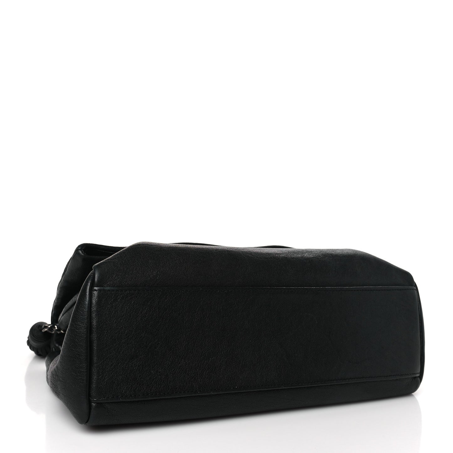 Sheepskin Medium West Hollywood Monogram Fold-Over Bag Black