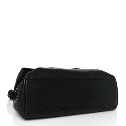 Saint Laurent Sheepskin Medium West Hollywood Monogram Fold-Over Bag Black 4 of 9