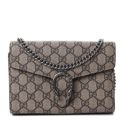 Gucci GG Supreme Monogram Mini Dionysus Chain Wallet Beige Taupe 1 of 4