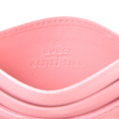 Gucci Calfskin Matelasse GG Marmont Card Holder Wild Rose 5 of 6