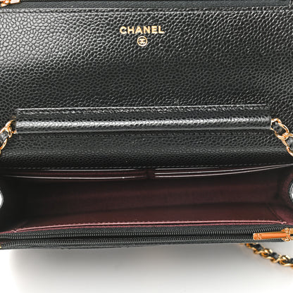 Chanel Caviar Quilted Wallet On Chain WOC Black 5 of 10