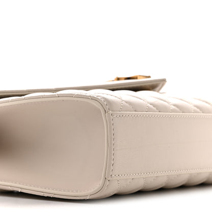 Saint Laurent Lambskin Mixed Matelasse Triquilt Medium Monogram Satchel Crema Soft 9 of 13