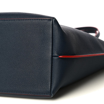 Louis Vuitton Calfskin Lockme Go Tote Marine Rouge 9 of 11