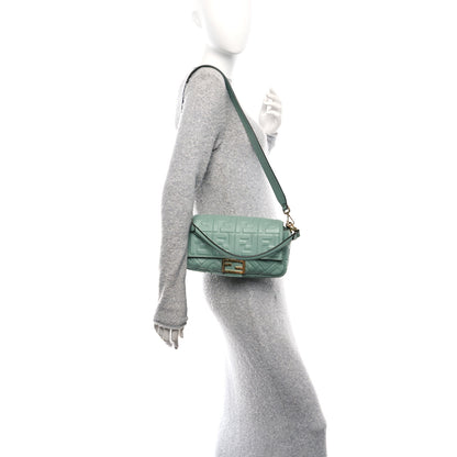 Fendi Nappa FF 1974 Embossed Baguette Menta 2 of 10