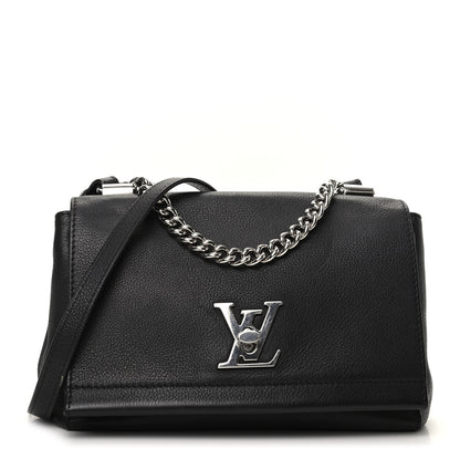 Louis Vuitton Calfskin Lockme II Chain Bag BB Black 1 of 8