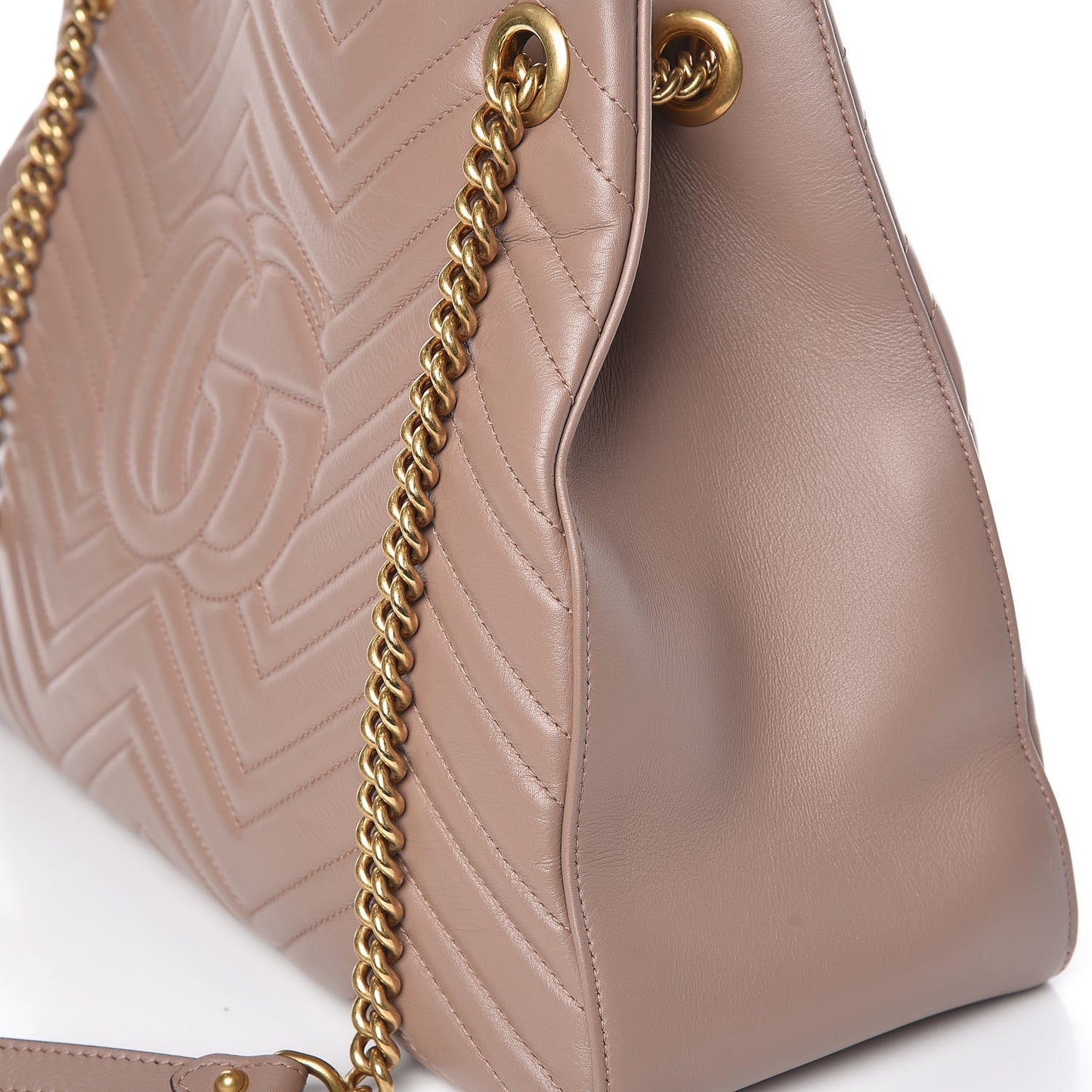 Calfskin Matelasse Medium GG Marmont Shoulder Tote Bag Porcelain Rose