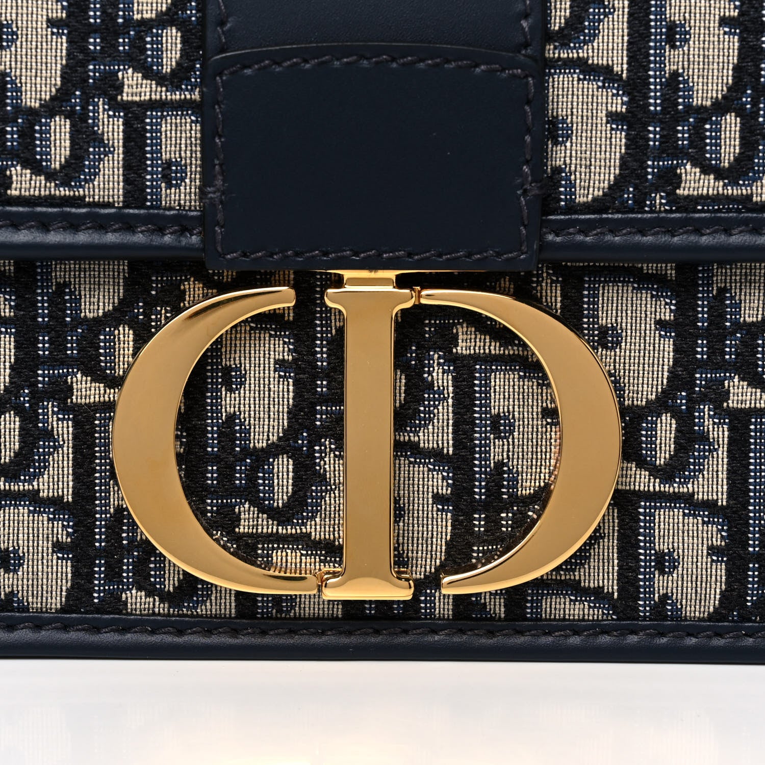 Christian Dior Oblique 30 Montaigne Chain Flap Bag Blue 9 of 12