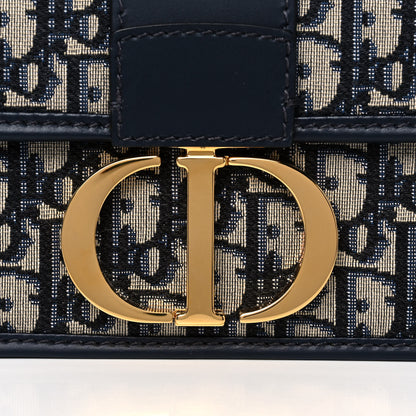 Christian Dior Oblique 30 Montaigne Chain Flap Bag Blue 9 of 12