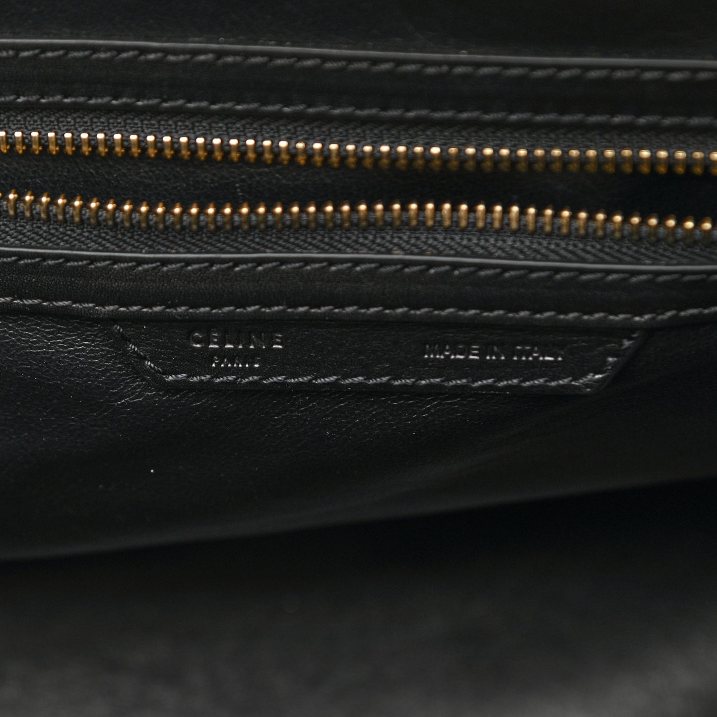 Smooth Calfskin Shearling Bi-Color Mini Luggage Black Natural