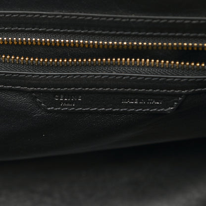 Celine Smooth Calfskin Shearling Bi-Color Mini Luggage Black Natural 7 of 12