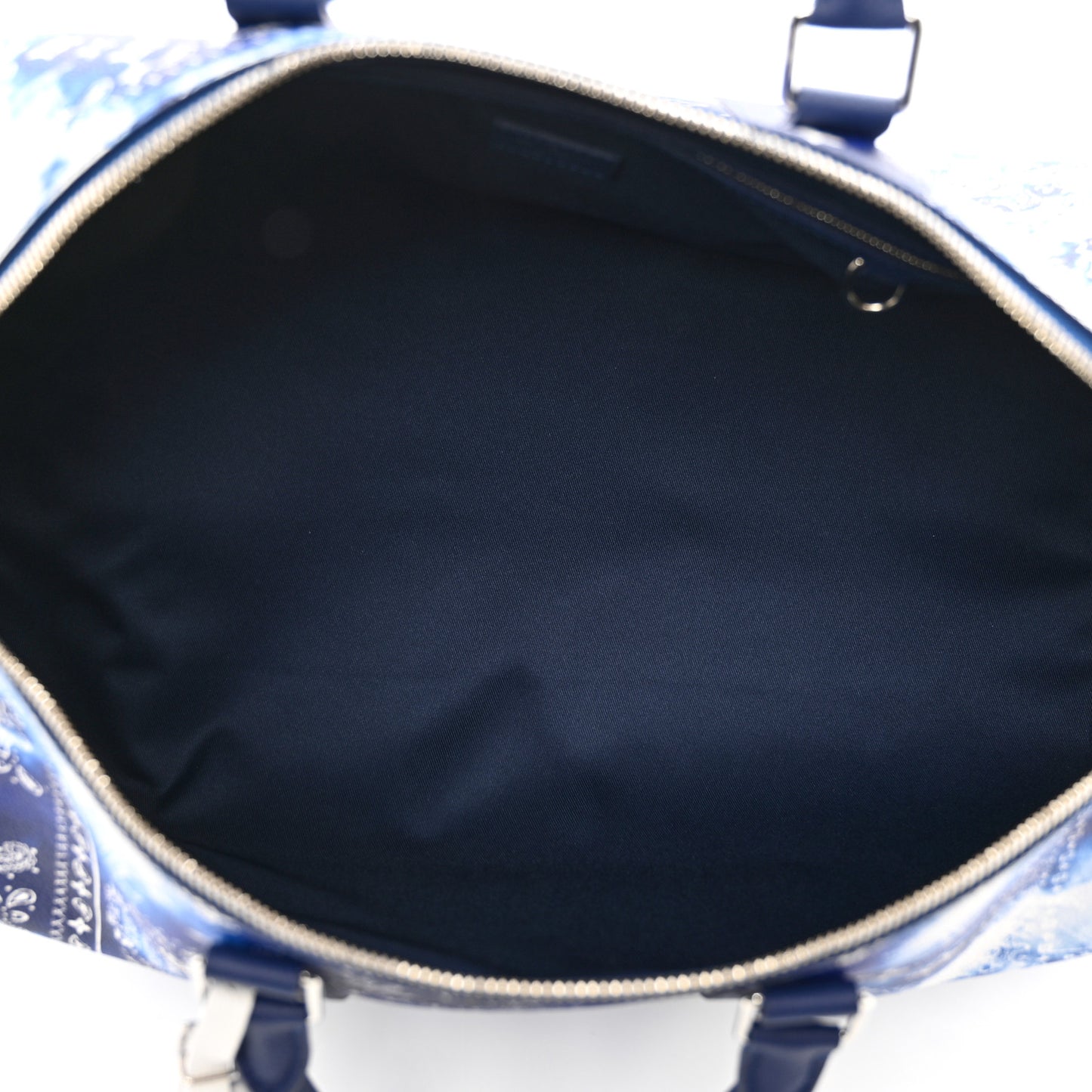 Cowhide Monogram Bandana Keepall Bandouliere 50 Blue