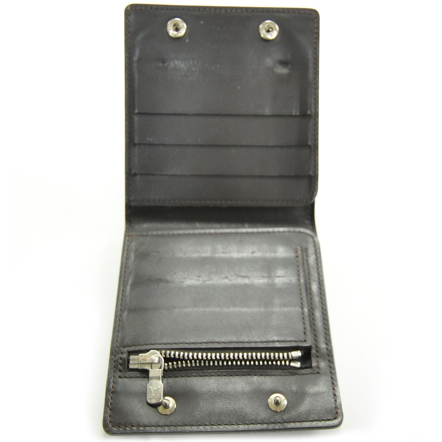 Monogram Glace Compact Wallet Cafe Brown