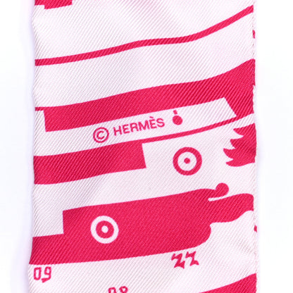Hermes Silk Astrologie a Pois Twilly Fuchsia White Bordeaux 5 of 8