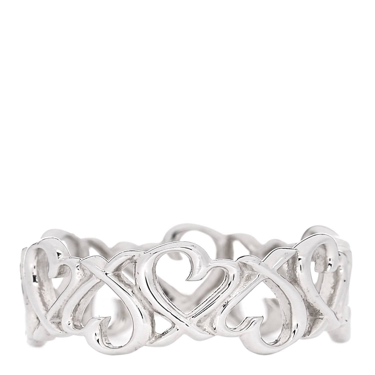 Tiffany Sterling Silver Paloma Picasso Loving Heart Band Ring 57 8 1 of 4