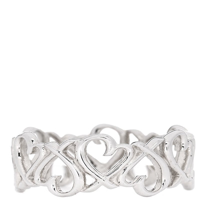 Tiffany Sterling Silver Paloma Picasso Loving Heart Band Ring 57 8 1 of 4