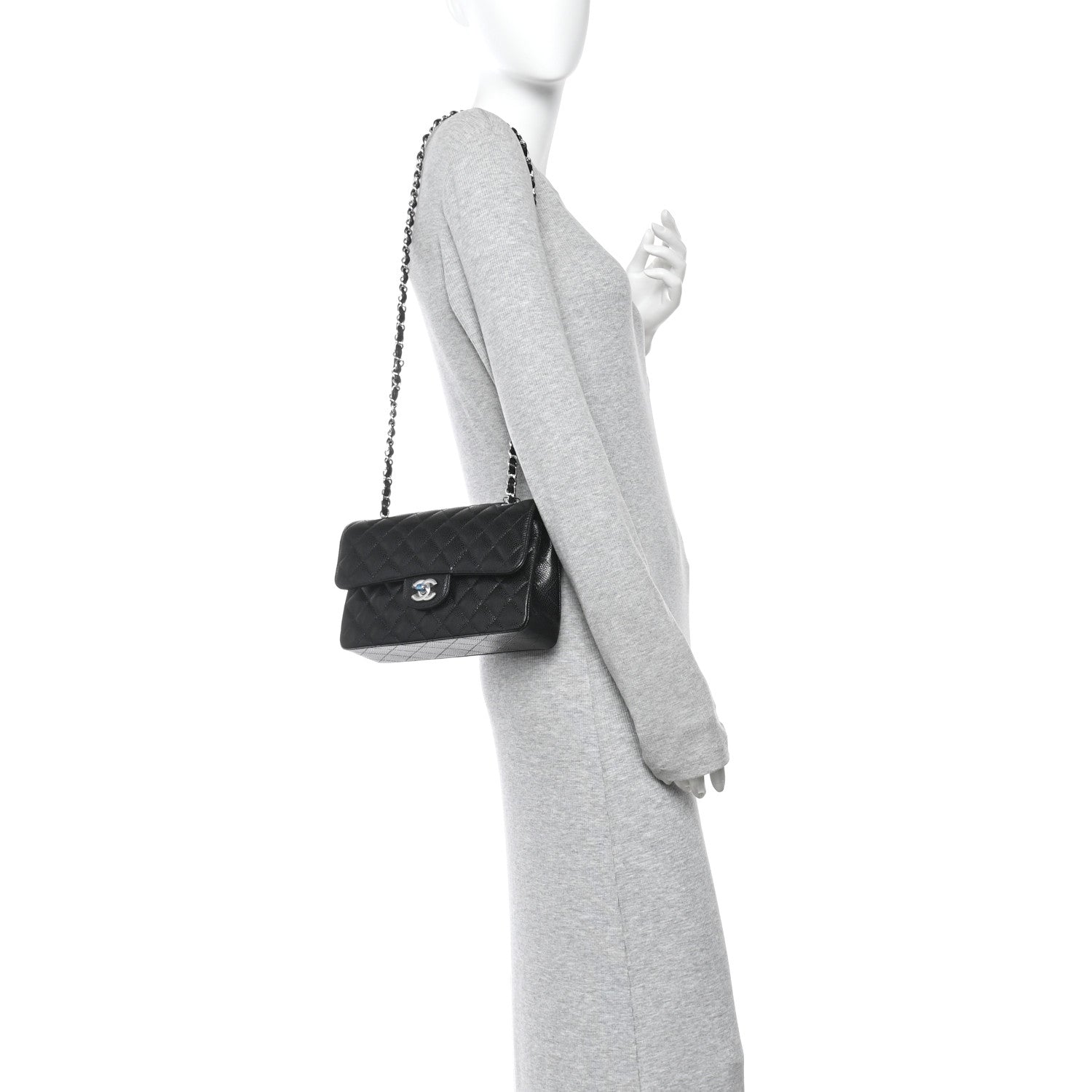 Chanel Caviar Quilted Small Double Flap Black 2 of 10