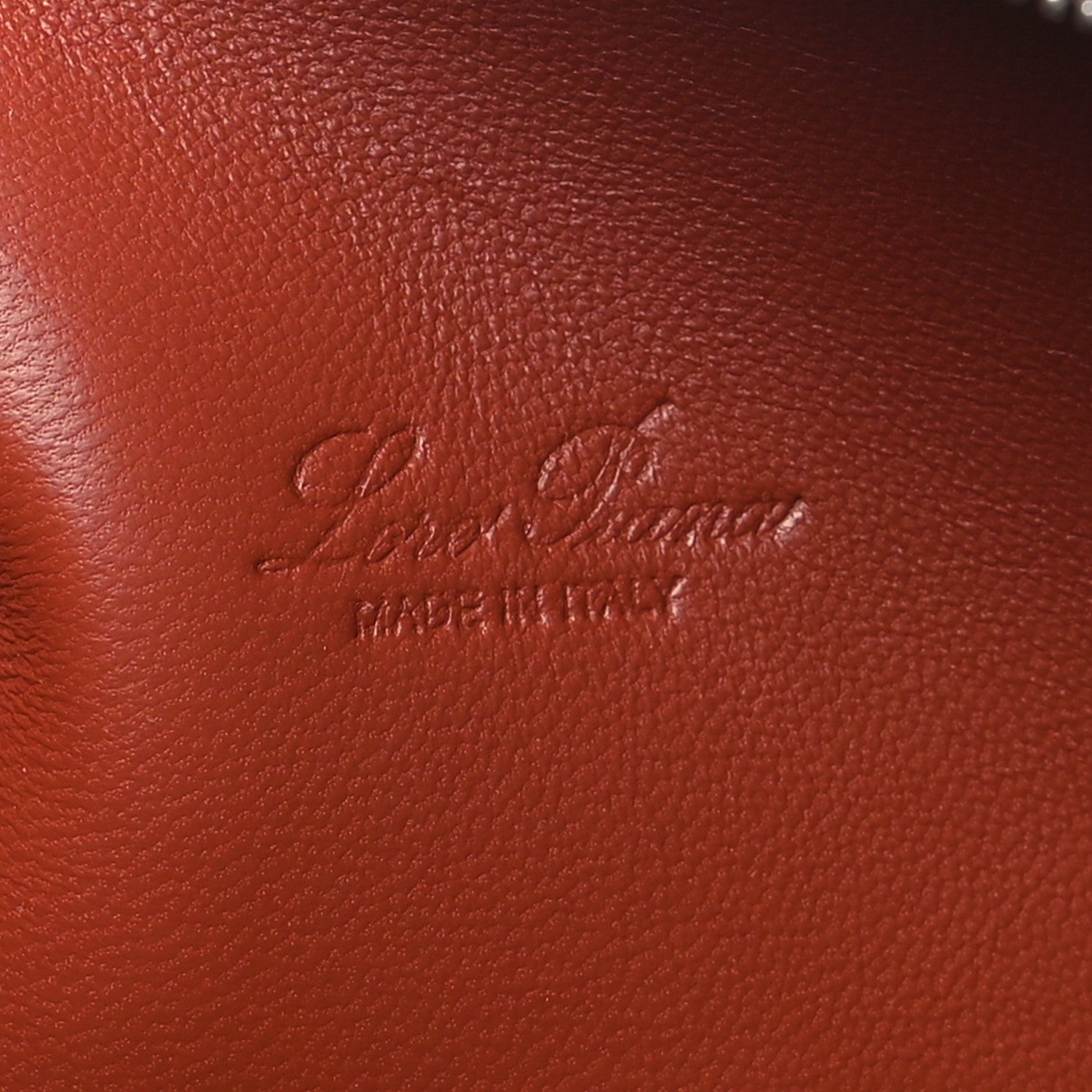 Loro Piana Grained Calfskin L19 Extra Pocket Pouch Kummel 6 of 9