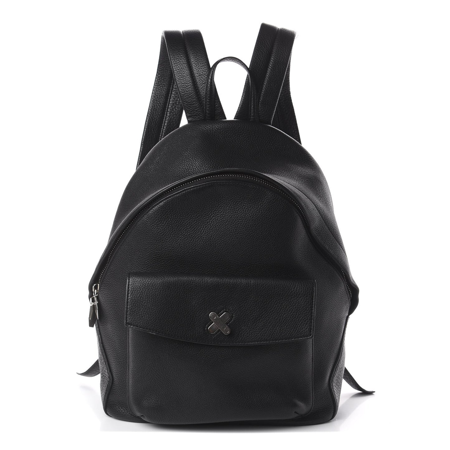 Pebbled Calfskin Icon Backpack Black