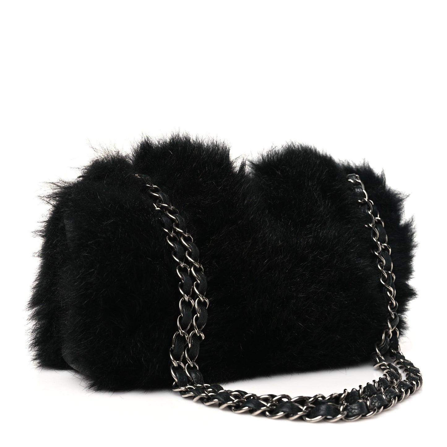 Fur Caviar Flap Black