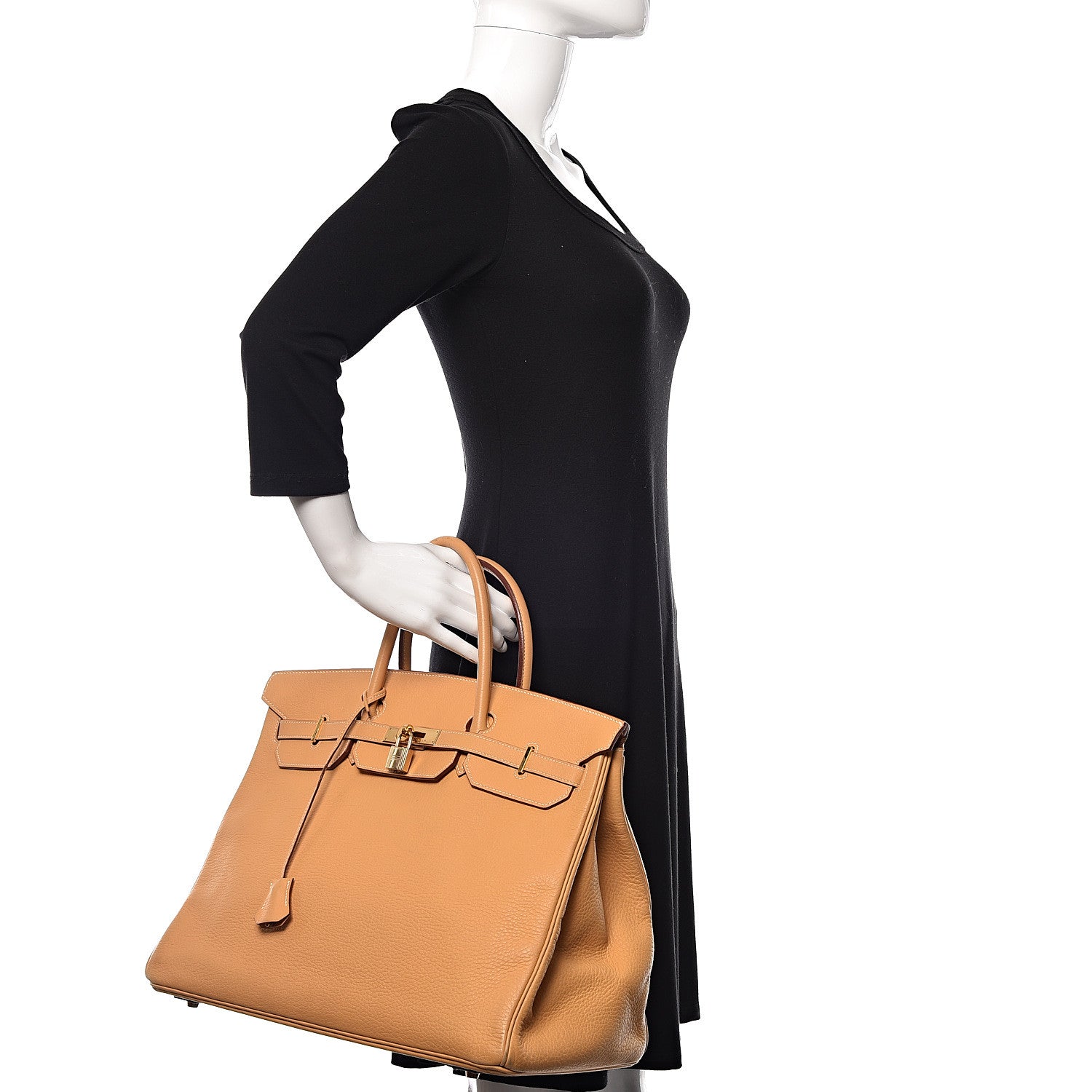 Hermes Taurillon Clemence Birkin 40 Sable 2 of 44