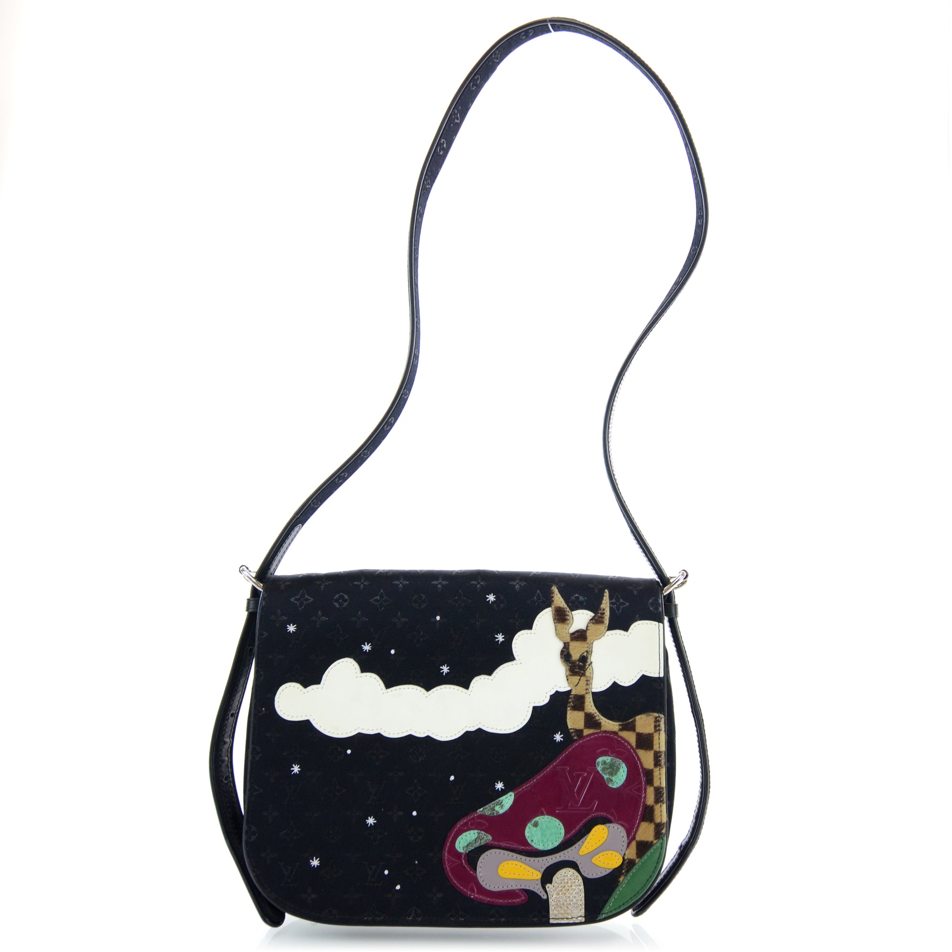 Louis Vuitton Satin Mini Monogram Conte De Fees Patchwork Musette Black 1 of 7