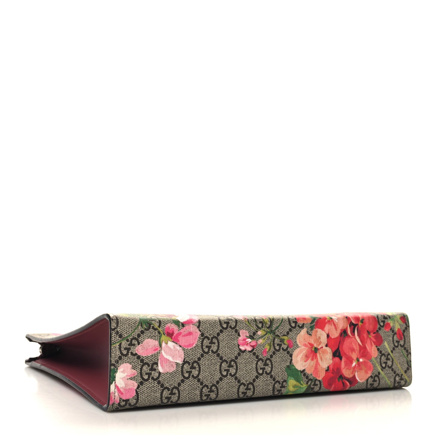 GG Supreme Monogram Blooms Large Cosmetic Case Beige Multicolor Dry Rose