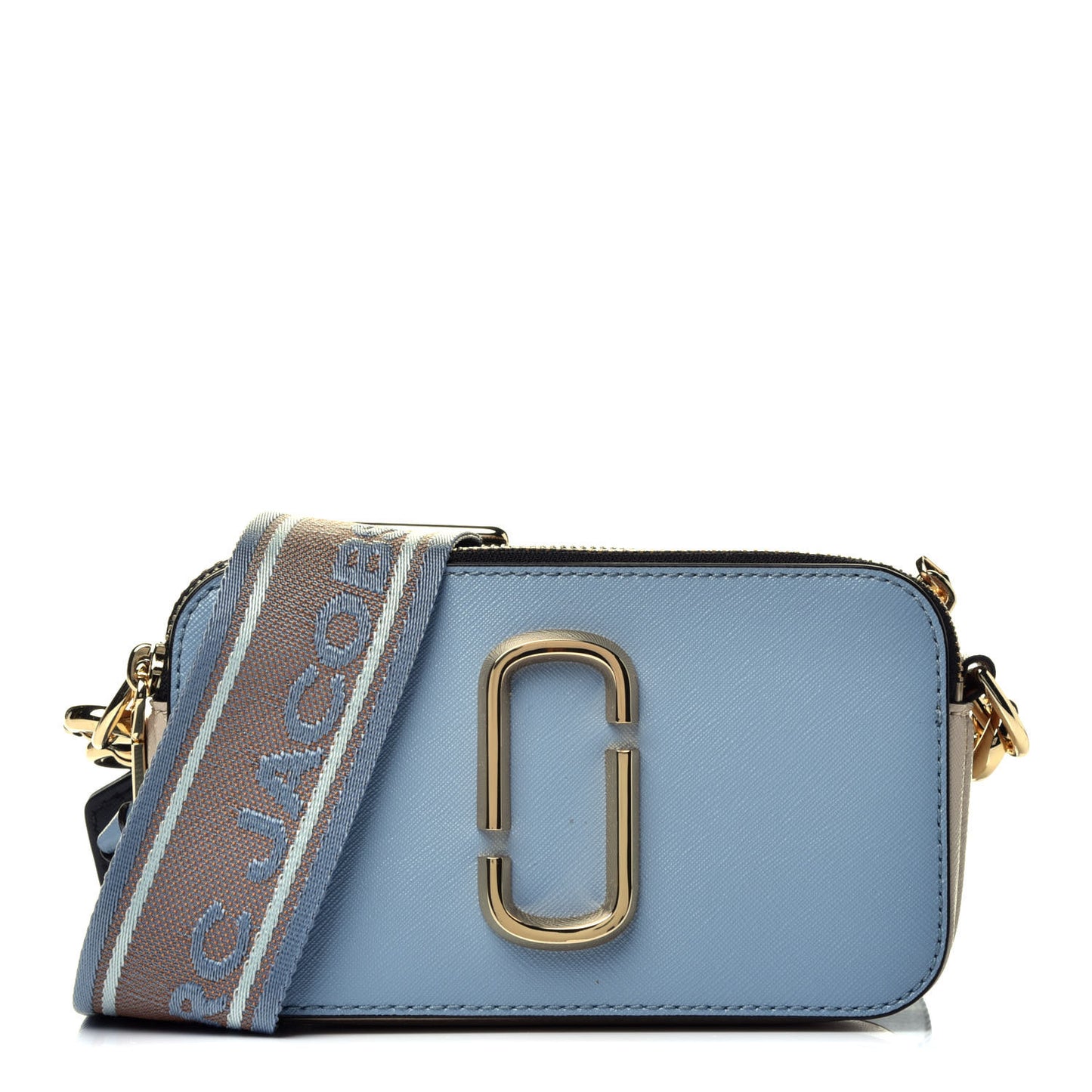 Saffiano Small Snapshot Camera Bag Light Blue
