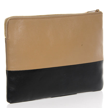 Celine Lambskin Bi-Color Solo Clutch Pouch Black 3 of 5