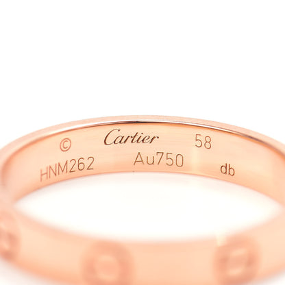 Cartier 18K Pink Gold 3.5mm LOVE Wedding Band Ring 58 8.25 4 of 4