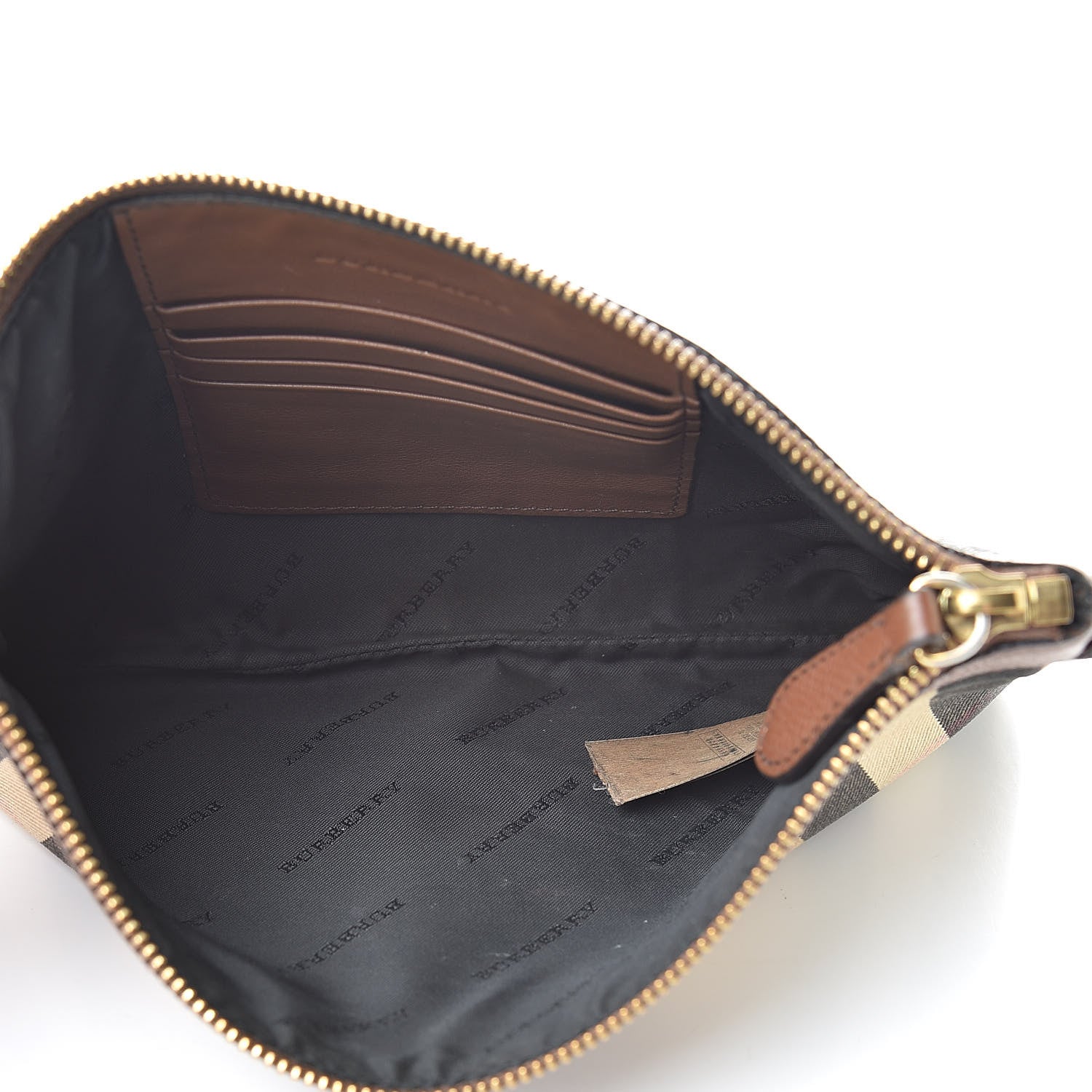 Burberry House Check Derby Peyton Crossbody Clutch Bag Tan 5 of 13