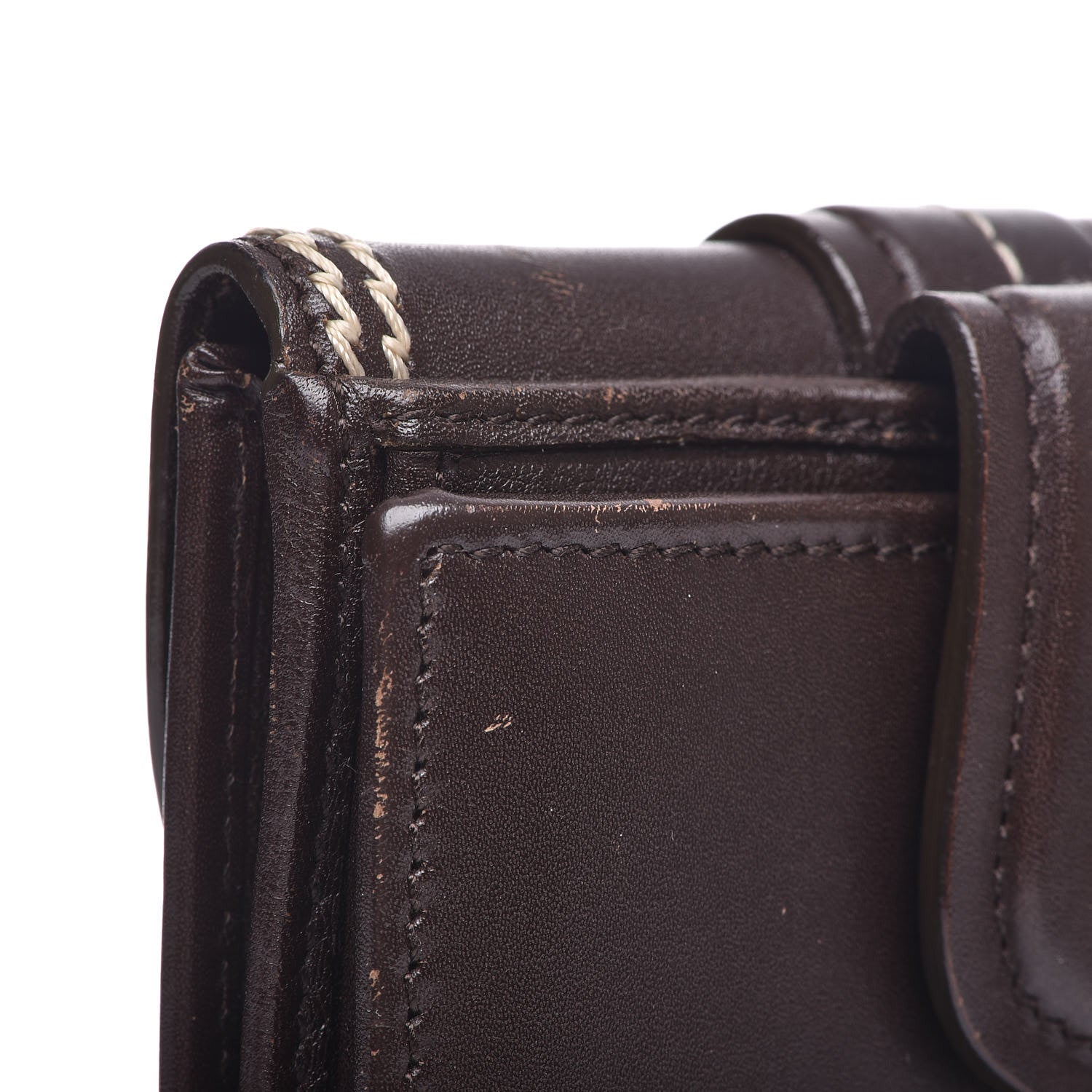 Christian Dior Calfskin Detective Compact Wallet Marron Fonce 10 of 17