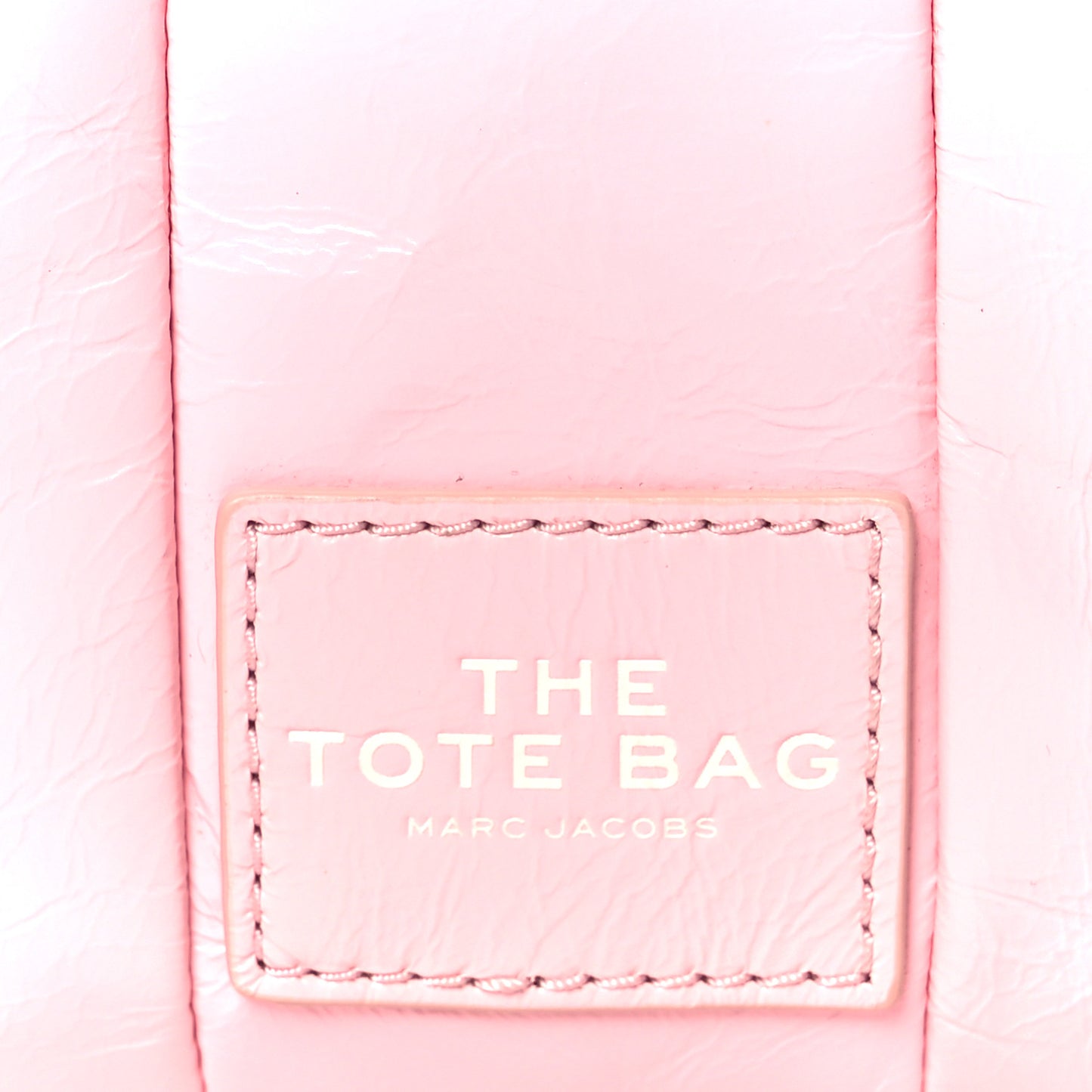 Shiny Crinkled Calfskin Mini The Tote Bag Pink