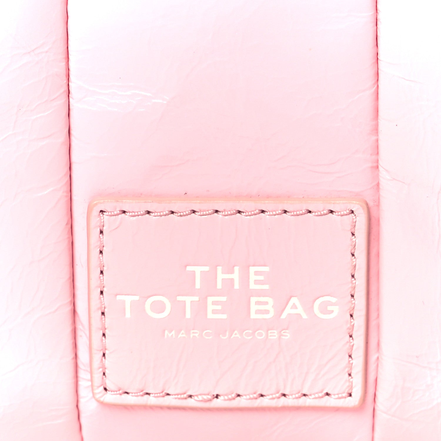 Marc Jacobs Shiny Crinkled Calfskin Mini The Tote Bag Pink 9 of 11