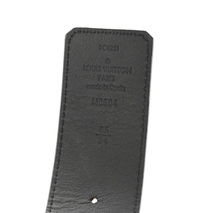 Louis Vuitton Damier Glitter Calfskin 40mm LV Pyramide Belt 85 34 Silver 5 of 9