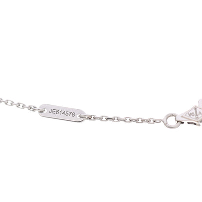 Van Cleef & Arpels 18K White Gold Turquoise Sweet Alhambra Butterfly Pendant Necklace 5 of 6