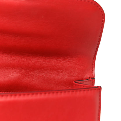 Valentino Garavani Vitello Medium Glam Lock Rockstud Flap Red 10 of 11