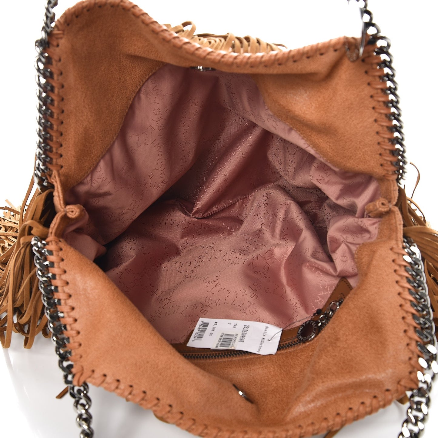 Eco Suede Fringe Falabella Tote Tan